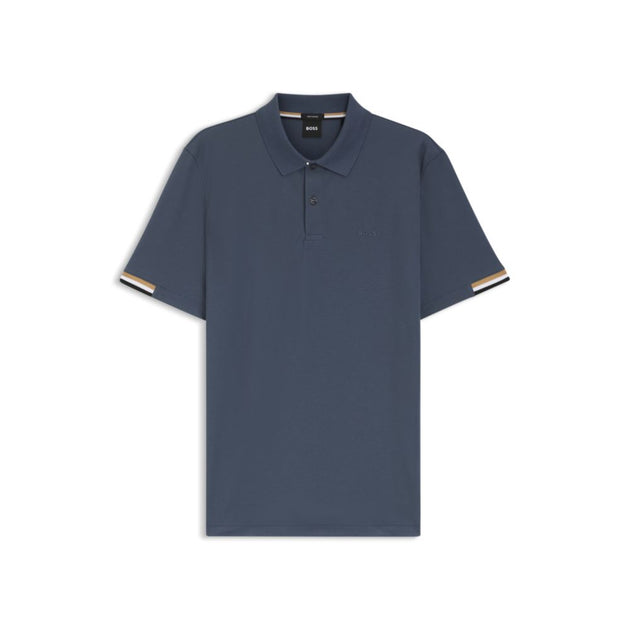 Boss Rubberised-logo Polo Shirt Blue XLarge 2