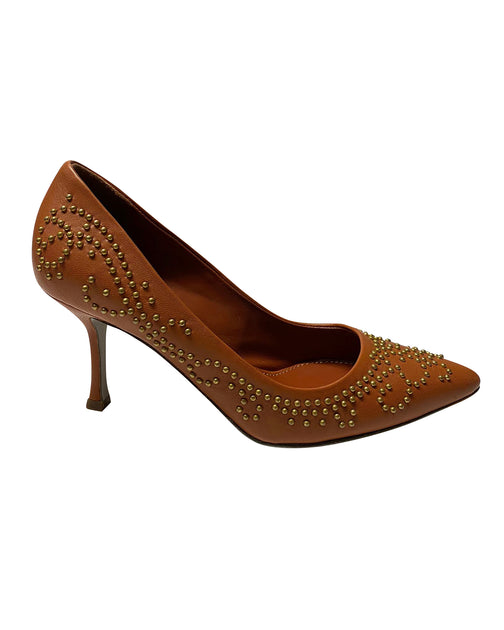 Sergio Rossi Studded Heels Brown 38 2