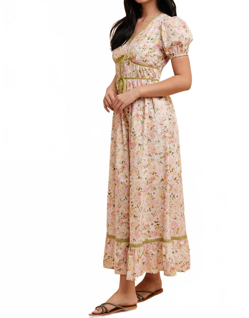 IN-LOOM Bow Floral Maxi Dress Multi Small 4