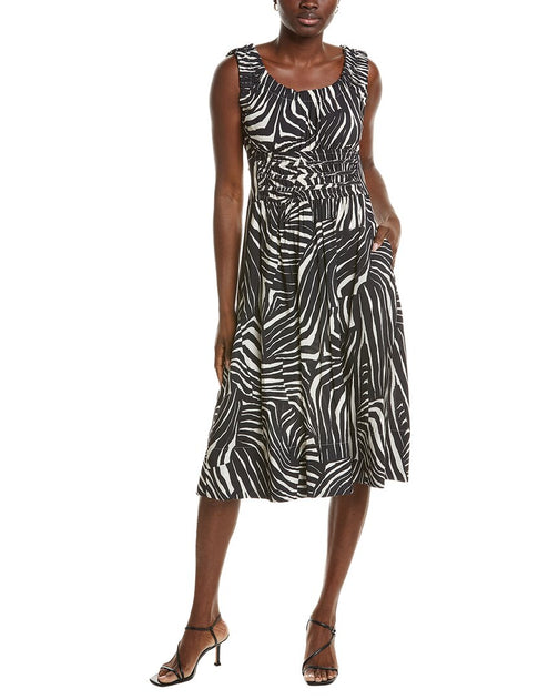 Nicole Miller A-Line Midi Dress Black Medium 2