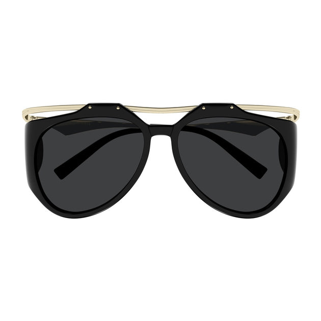 NEW Saint Laurent SLM137 AMELIA 001 Black Gold Grey Unisex Sunglasses New SAINT LAURENT SLM137 AMELIA 001 Gold/Black/Black 55-14  main image 3