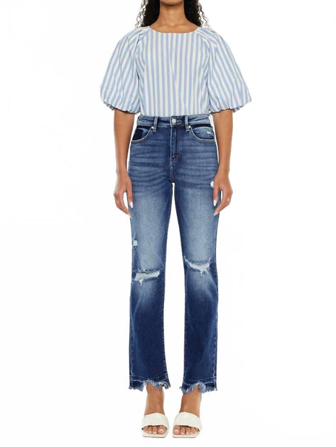 KanCan High Rise Slim Straight Jeans Blue 31 2