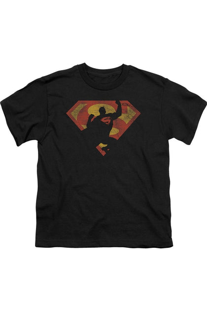 Gildan Superman S Shield Knockout T-Shirt Black Medium 2