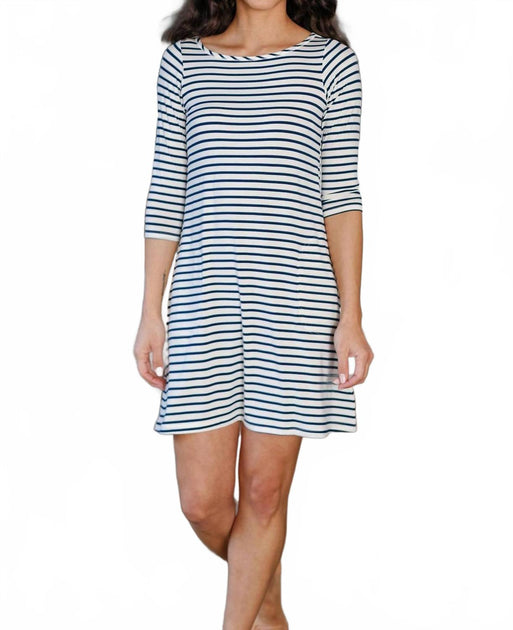 Yala Rita Boatneck A-Line Bamboo Dress White Large 2