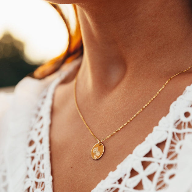 Made By Mary October Birth Flower Necklace Gold-Filled Medium 3
