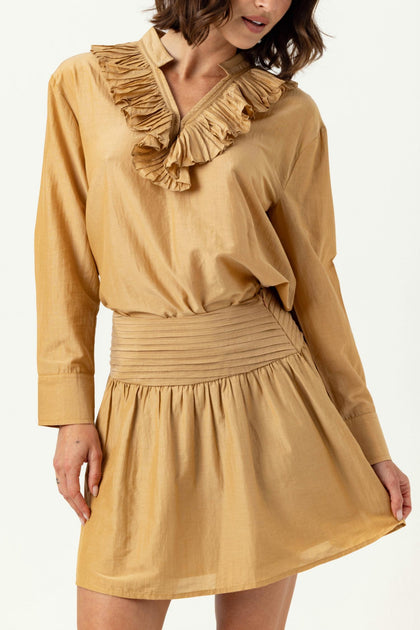 Sundays Madeline Mini Skirt Brown Medium 2