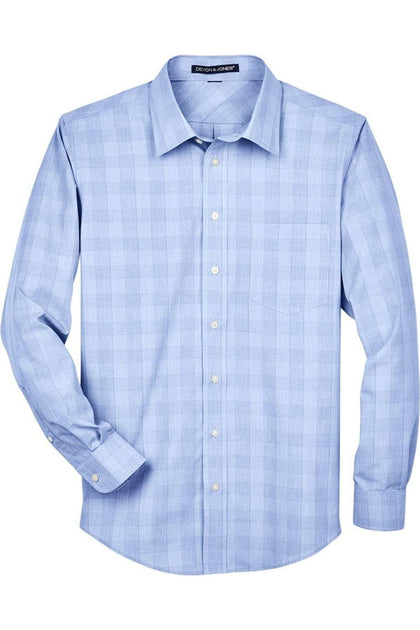 Devon & Jones Crown Collection Glen Plaid Dress Shirt Multi Large 2