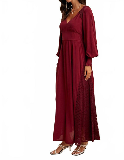 IN-LOOM Midnight Lace Maxi Dress Blue Medium 3