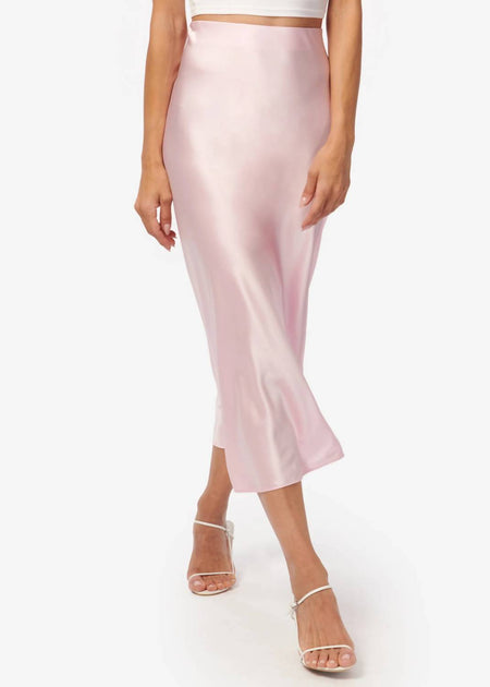Cami NYC Aviva Silk Slip Skirt Pink Large 2