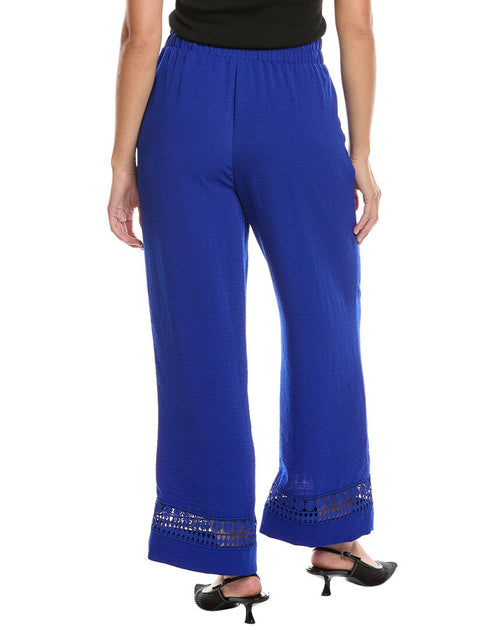 Joseph Ribkoff Embroidered Pant Blue Size 2 3