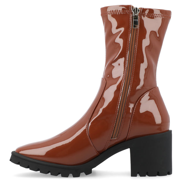 Journee Collection Icelyn Booties Brown US 6.5 3
