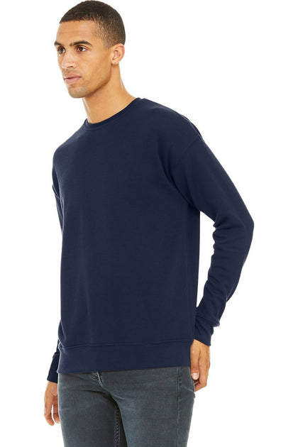 Bella + Canvas 3480 Unisex Fleece Drop Shoulder Sweatshirt Blue XSmall 4