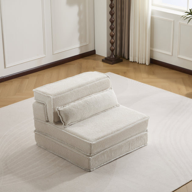Streamdale Compression Modular Floor Sofa Bed White 8