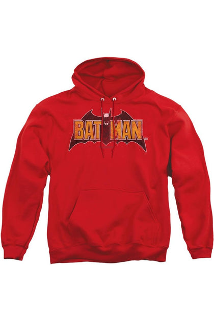 Gildan Batman Vintage Bat Logo Hoodie Red Small 2