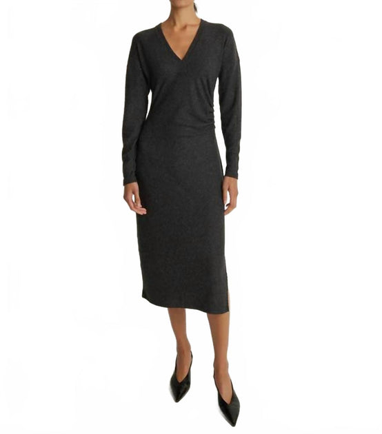 Nation LTD Sandrine Midi Dress Grey Medium 2
