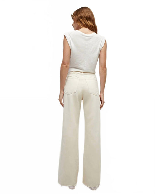Veronica Beard Taylor High Rise Wide Leg Jeans White 25 3