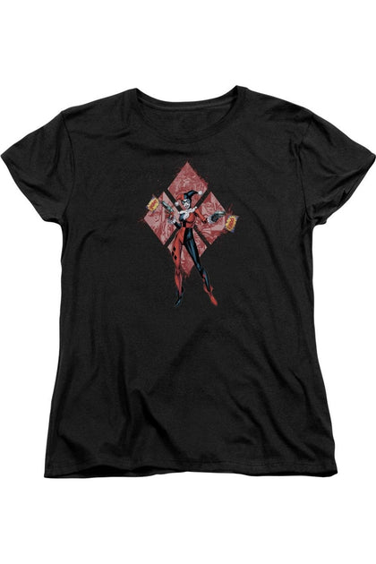 Gildan Batman Harley Quinn Diamonds T-Shirt Black Medium 2