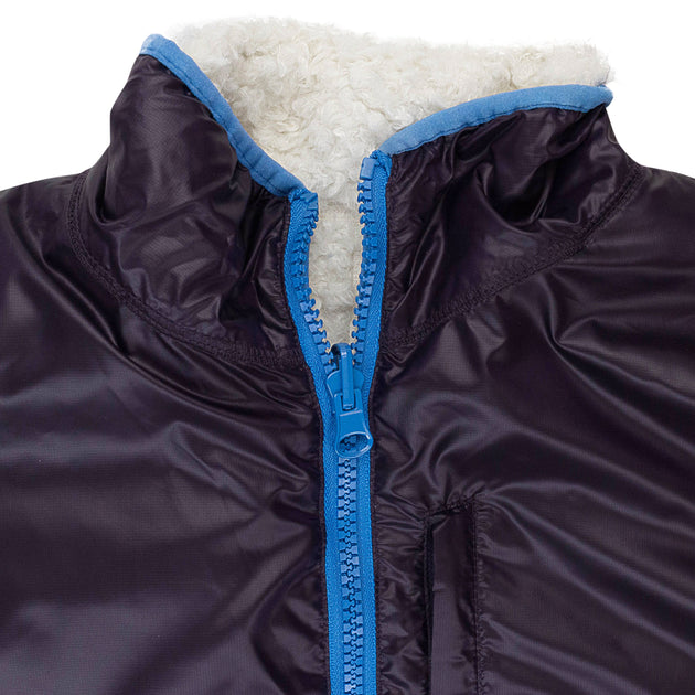 Phanes Front Zip Sherpa Work Jacket Ivory Purple XS 4