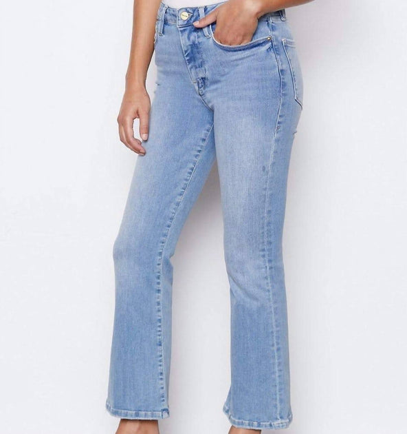 FRAME Le One Crop Mini Boot Jeans Blau US 2 4