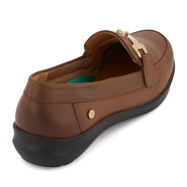 Andrea Leather Comfort Moccasin Brown US 6 3