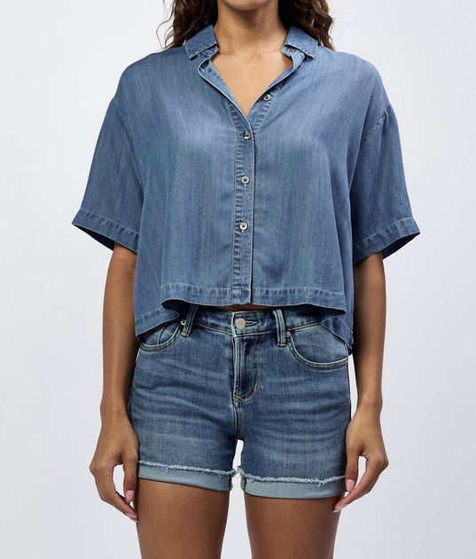 Dear John Denim Ansel Denim Top Blue Small 2