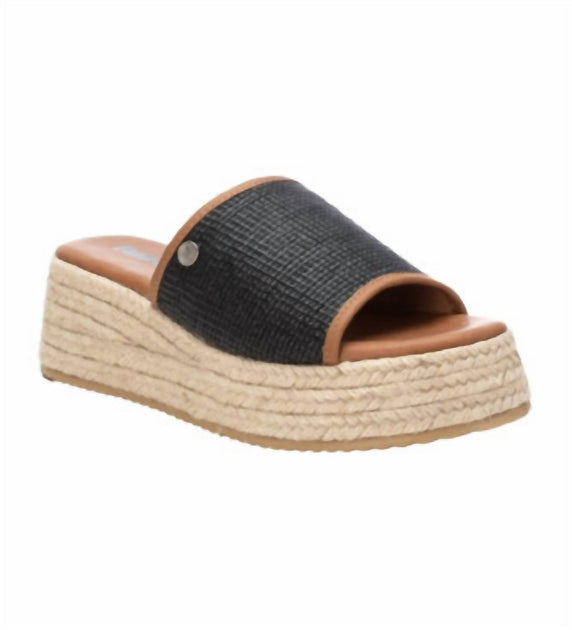Xti Wedge Sandal Black US 8 8