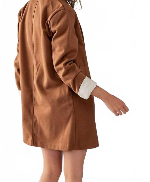 Urban Daizy Overcoat Brown Small 3