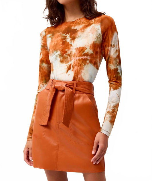 Marie Oliver Hazel Long Sleeve Top Brown Large 2