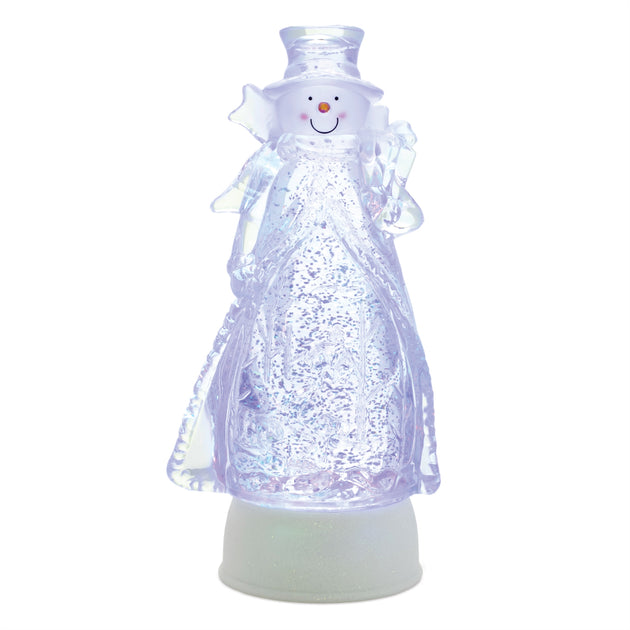 Hivvago LED Snowman Snow Globe Clear 10in 2