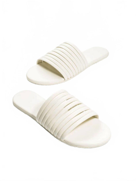 TKEES Caro Slide Sandal White US 6 4