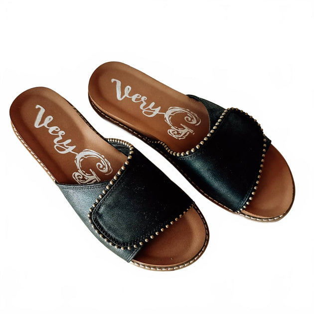 Very G Rishi Sandal Black 8 4