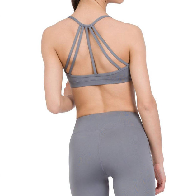 Capezio Strappy Bra Grey Small 3