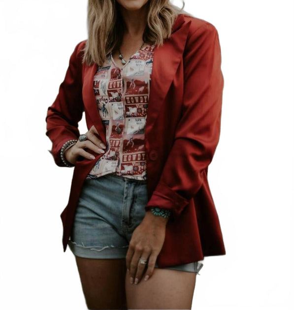 ELAN Over Blazer Red Medium 3