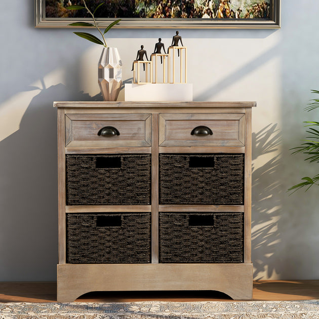 Streamdale Rustic Storage Cabinet Brown 5