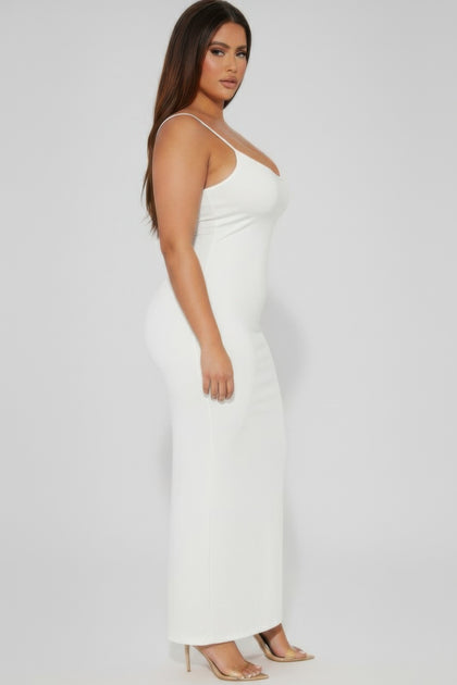 TRUEDAMES Plus Ribbed Mermaid Hem Cami Dress Blue 3X 3