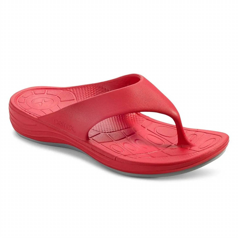 NEW AETREX men maui sandal in red Amazon.com | Aetrex Maui Orthopedic Mens Flip Flops - Arch  main image 2