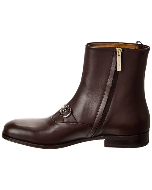 Salvatore Ferragamo Geremia Boot Brown US 8 3