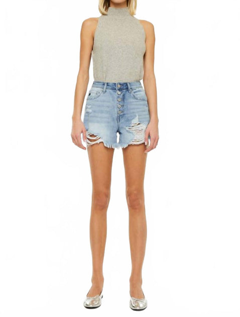 KanCan High Noon Denim Short Blue 26 2