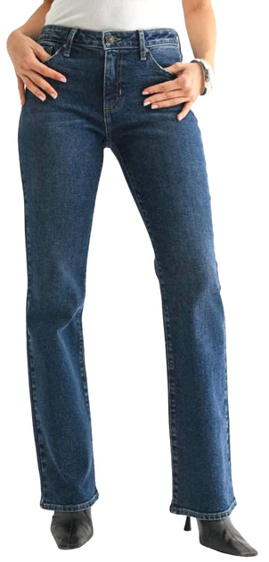 Just Black Denim Low Rise Slim Bootcut Jeans Blau 25 2