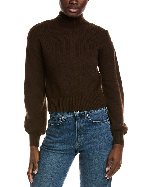 Philosophy Balloon Sleeve Cashmere Sweater Brown Large 2