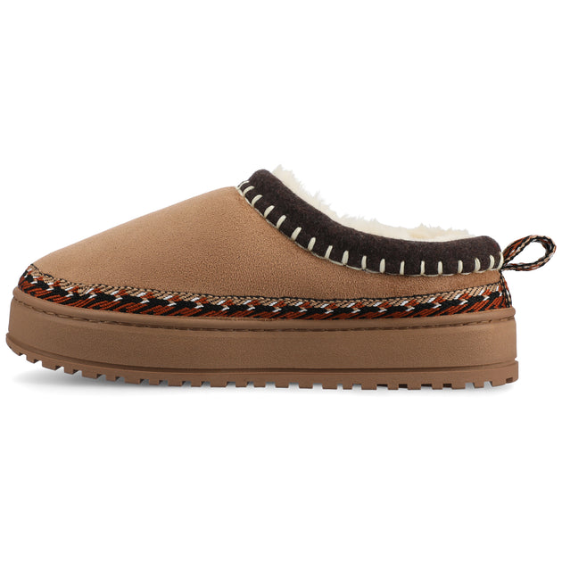 Journee Collection Tarika Mule Slipper Pink Small 3