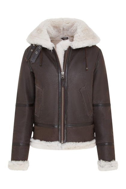 Infinity Orford Brown Sheepskin B3 Flying Jacket Size US 6 3