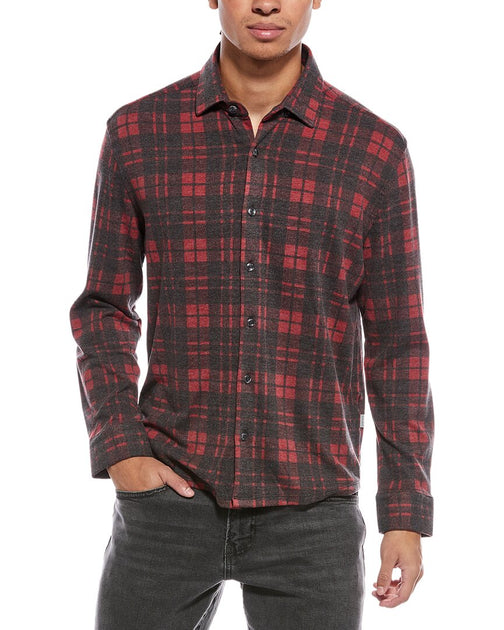 Stone Rose Fleece Shirt Red Small 2