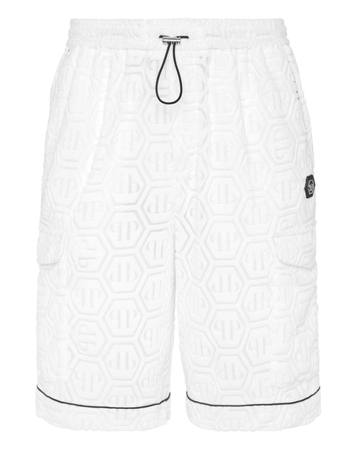 Philipp Plein Monogram Cargo Shorts White 54 2