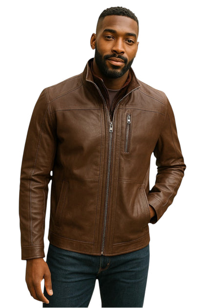 Infinity Warwick Leather Coat Brown 5XL 2