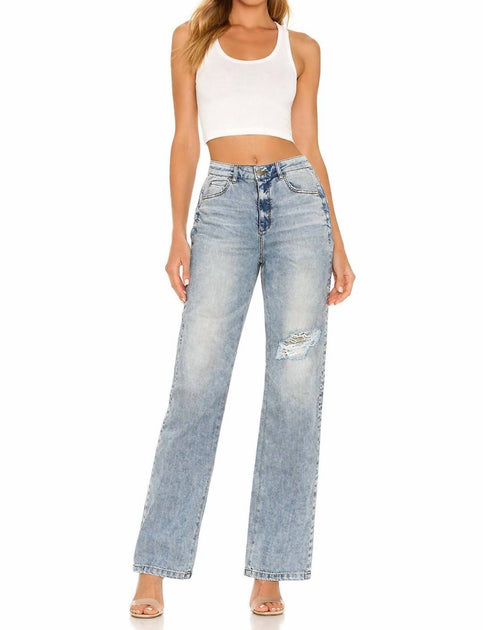 SER.O.YA High Rise Straight Leg Jeans Blue 26 2
