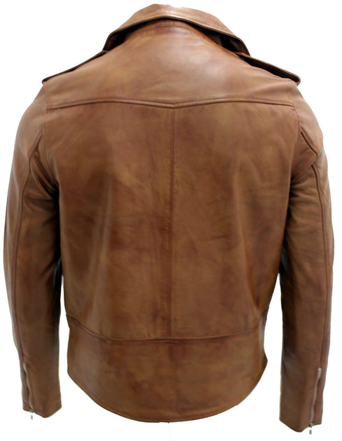 Infinity Classic Brando Leather Biker Jacket Black 4XLarge 4