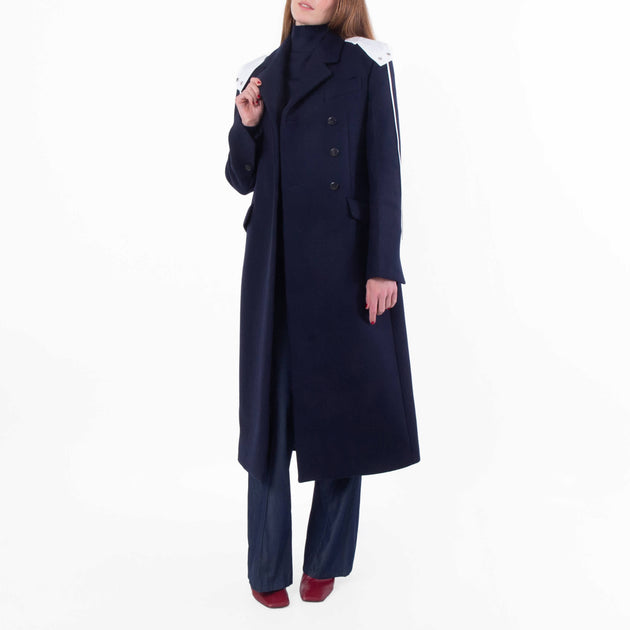 Salvatore Ferragamo Double-Breasted Wool Coat Blue US 10 3