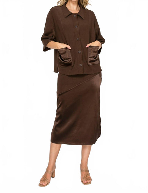 Joh Keira Midi Skirt Brown Medium 2