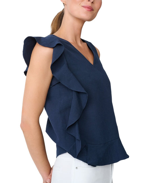 J.McLaughlin Athena Leinen-Misch Bluse 2